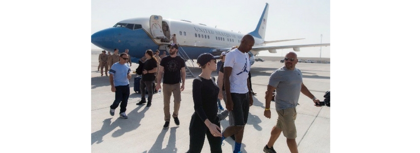 USO Tour with Scarlett Johansson and Ray Allen